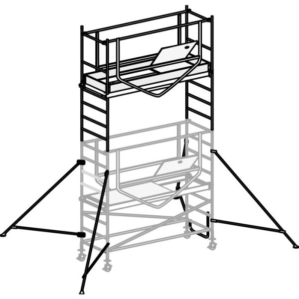 Hymer 707005 ADVANCED SAFE-T rolsteiger met uitzetpoten – Module 1 + 2 - Afbeelding 3